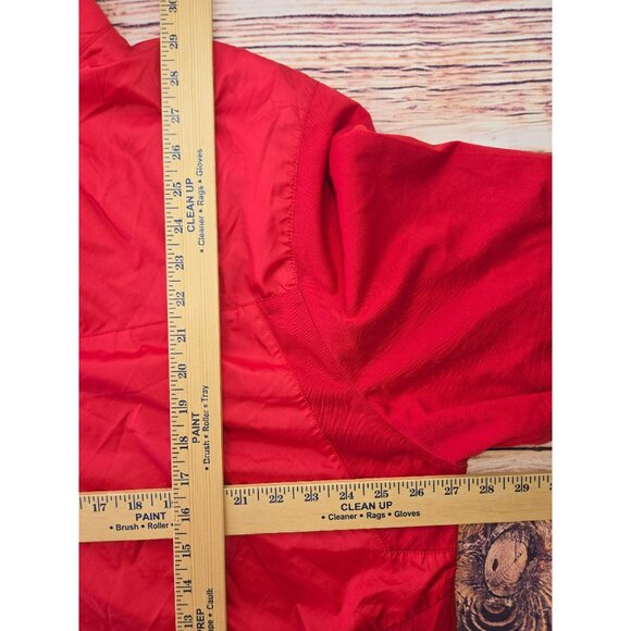 Nike Golf Mens Windbreaker Jacket XL Red Quarter-Zip Pullover Golf - Picture 9 of 9